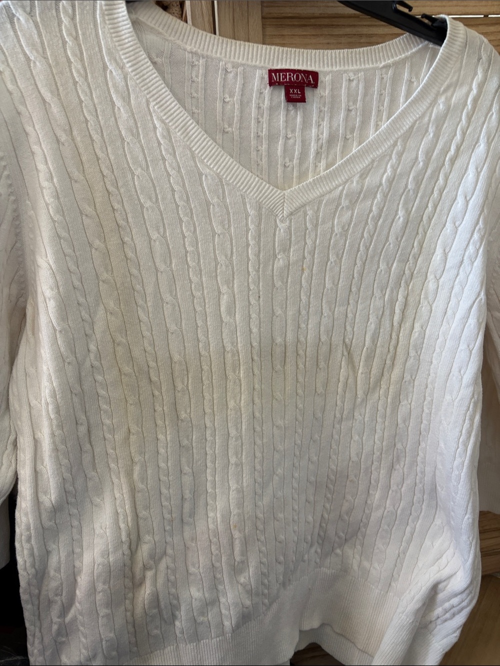 Merona Cable-Knit V-Neck Sweater XXL